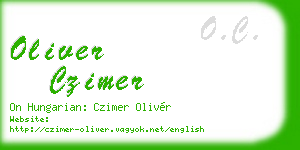 oliver czimer business card